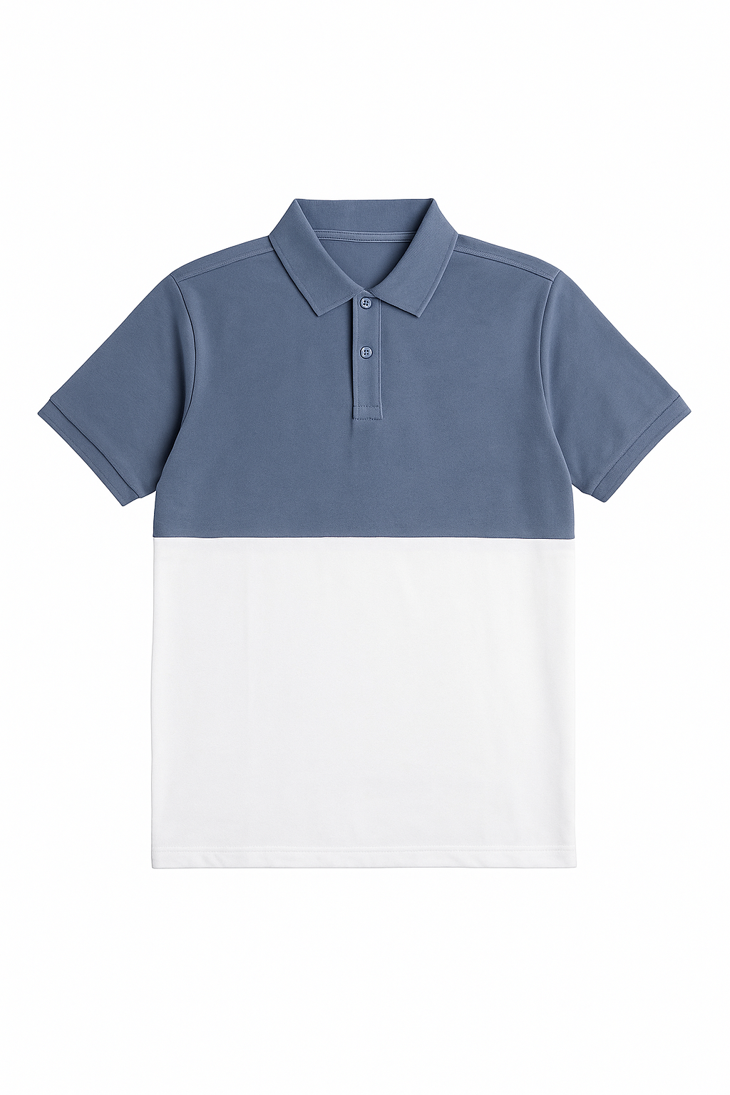 Blue & White Dual-Tone Polo